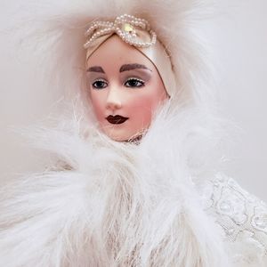Snow Queen Porcelain Doll
